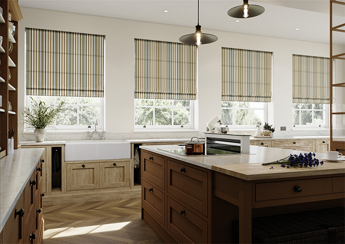 The British Stripe Co. Elizabeth, Derwent No.1 - Twist&Fit Roman Blind - Image 7
